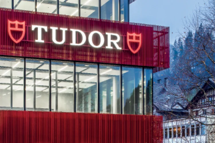 O prédio da Tudor: inauguração aconteceu em 2023, durante o salão Watches & Wonders, o evento mais importante do ano na relojoaria (Adrien Barakat/Divulgação)